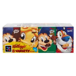 KELLOGG'S COCO POPS - MIEL POPS - COCO POPS CHOCOS - FROSTIES 8 PAQUETES VARIEDADES 220 G