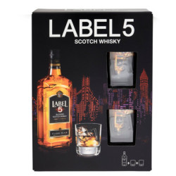 ETIQUETA 5 WHISKY ESCOCÉS MEZCLA 70 CL + 2 VASOS