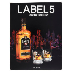 LABEL 5 BLENDED SCOTCH WHISKY 70 CL + 2 GLÄSER