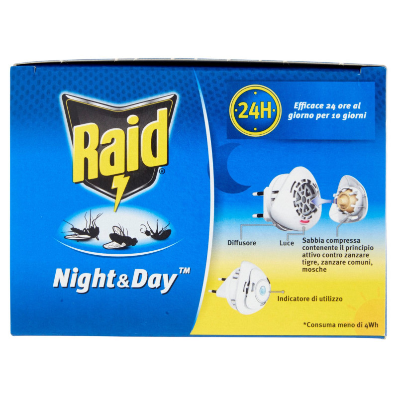 RAID NIGHT & DAY TRIO, BASIC-MÜCKENSCHUTZMITTEL UND NACHFÜLLUNG MIT KOMPRIMIERTEM SAND