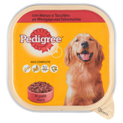 PEDIGREE NASSFUTTER FÜR HUNDE, PATÉ MIT RIND UND TRUTHAHN 300 G