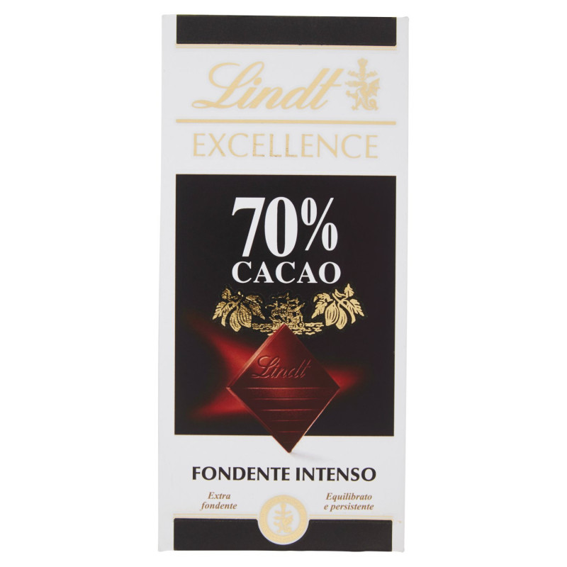 LINDT EXCELLENCE DARK CHOCOLATE BAR 70% 100 G