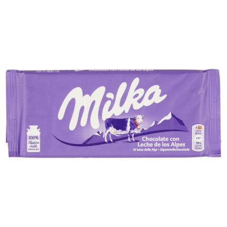 MILKA 100% ALPINE MILK CHOCOLATE BAR - 100G