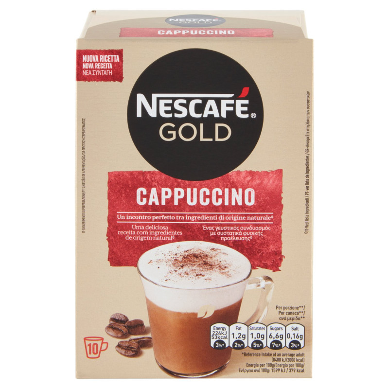 NESCAFÉ GOLD CAPPUCCINO INSTANT MIX FOR CAPPUCCINO BOX 10 SACHETS 140G