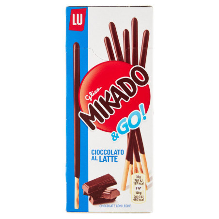 MIKADO, MIT MILCHSCHOKOLADE ÜBERZOGENE KEKSE IM TASCHENFORMAT – 3X39G