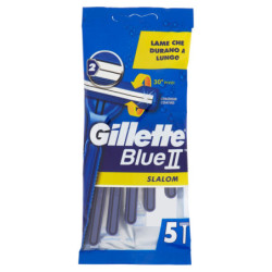 GILLETTE BLUE II SLALOM RASOIO DA UOMO USA E GETTA - 5 RASOI