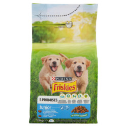 PURINA FRISKIES DOG JUNIOR CON POLLO Y VERDURAS Y CON LECHE 1,5 KG