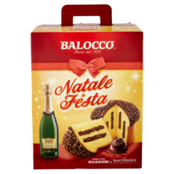 BALOCCO NATALE IN FESTA PANETTONE MAXICIOCK 800 G + CASA SANT'ORSOLA VINO SPUMANTE DOLCE 750 ML