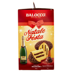 BALOCCO NATALE IN FESTA PANETTONE MAXICIOCK 800 G + CASA SANT'ORSOLA VINO SPUMANTE DOLCE 750 ML