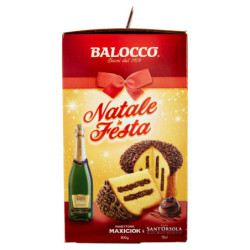 BALOCCO NATALE IN FESTA PANETTONE MAXICIOCK 800 G + CASA SANT'ORSOLA VINO SPUMANTE DOLCE 750 ML