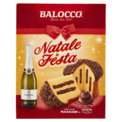 FIESTA DE NAVIDAD JUGUETE PANETTONE MAXICIOK 800G Y POSTRE REAL GANCIA DOUX 75 CL