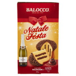 BALOCCO NATALE IN FESTA PANETTONE MAXICIOK 800G & GANCIA DOUX ROYAL DESSERT 75 CL