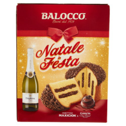 BALOCCO NATALE IN FESTA PANETTONE MAXICIOK 800G & GANCIA DOUX ROYAL DESSERT 75 CL