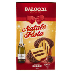 BALOCCO NATALE IN FESTA PANETTONE MAXICIOK 800G & GANCIA DOUX ROYAL DESSERT 75 CL