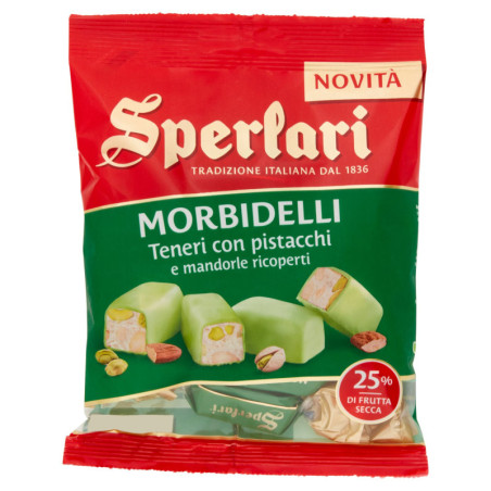 SPERLARI SOFT MORBIDELLI WITH COATED PISTACHIOS AND ALMONDS 117 G