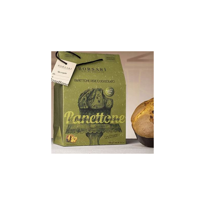 Borsari Panettone Pere E Cioccolato Shopper 1 Kg