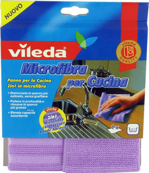 Vileda Actifibre Panni Microfibra Ultra Assorbente, 2 Pezzi : :  Casa e cucina