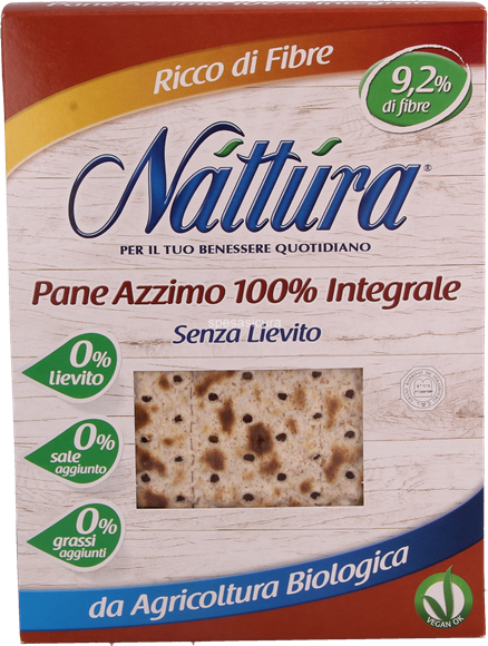 Nattura Pane Azzimo Integrale Bio Gr 200 Mammapack