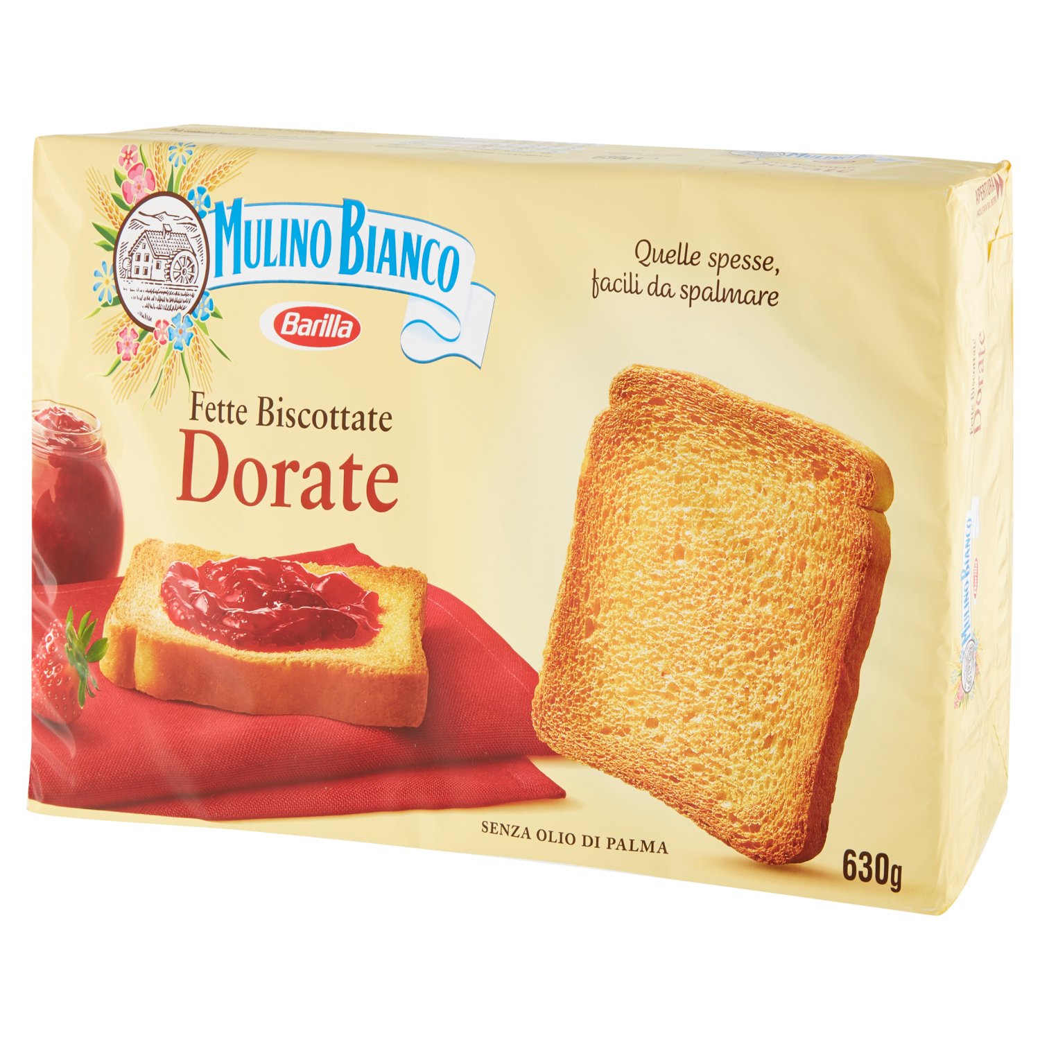 Mulino Bianco Fette Biscottate Le Dorate 72 Fette 630g - Rusks Golden -  Made In Italy